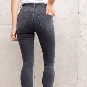 Levi’s 721 High Rise Skinnies Grey Jeans 27
